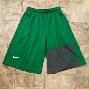 Nike Green and Gray Athletic Shorts